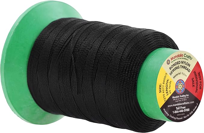 Mandala Crafts Bonded Nylon Thread 12 Neutral Colors Heavy Duty Sewing Threads - Image 3