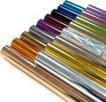 Sheet Metallic Foil Heat Transfer Vinyl Bundle – 12"x10"-17 Chrome HTV Pack in by Unknown