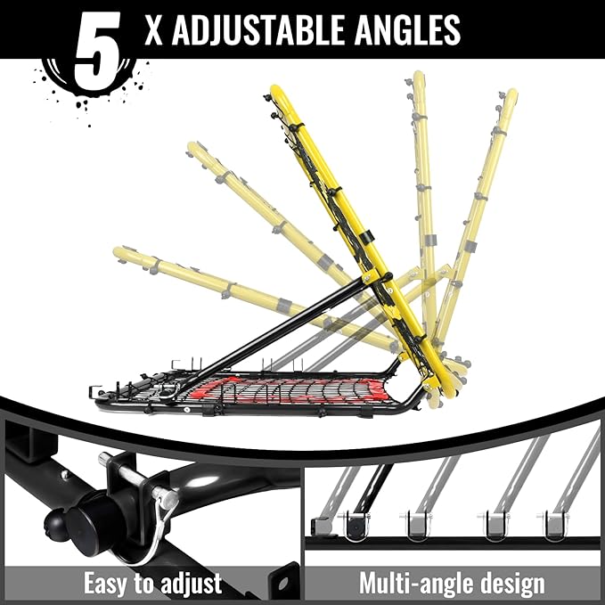 Storgem Baseball Softball Rebounder Net, Pitch Back Rebound Net,Soccer Rebound Net, Fielding Rebounder,Double Sided Adjustable Multi-Sports Pitching Rebound Net for Throwing Practice