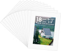 18 Pack Picture Mats, 8x10 for 6x8 Picture Frame Mats, Acid Free Core Bevel Cut by Unknown