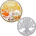 Tree Frame Metal Cutting Dies for Card Making, Tree Leaves Round Frame Die Cuts by On-Airstore