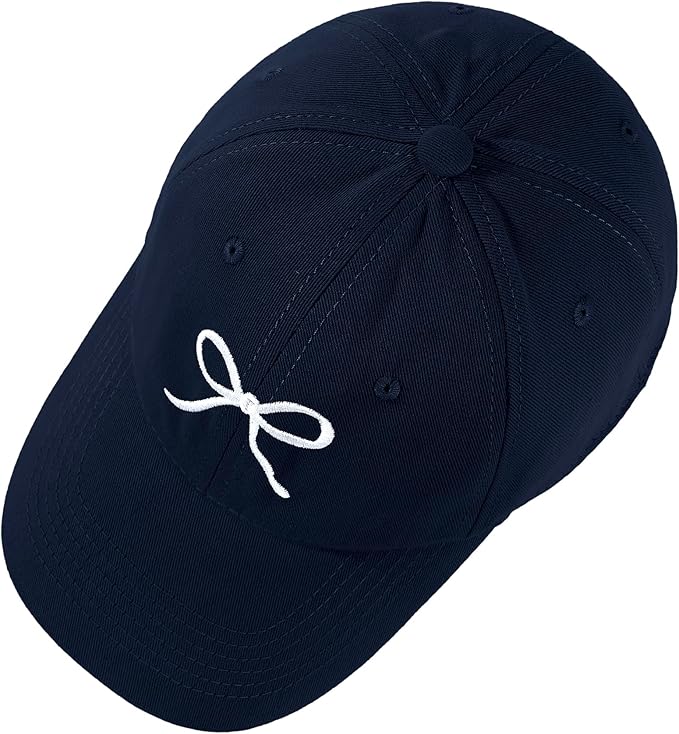 Zando Bow Baseball Cap for Women Men Girls Dad Trendy Adjustable Trucker Hat Cute Y2k Travel Golf Sports Sun Hats Accessories