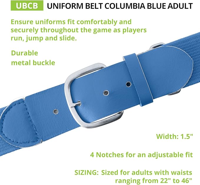 Champion Sports Baseball & Softball Belt – Stretch Fit Uniform Belt for Youth & Adult Players, Multiple Colors
