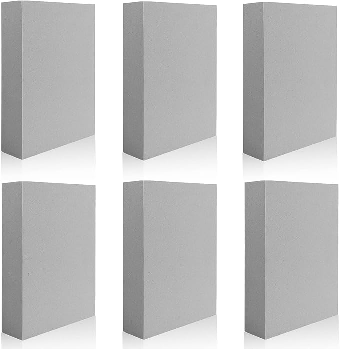 BAOFALI 6 Pcs Large Stamping Foam Grey Moldable Foam Stamps Plastic Dry Foam by BAOFALI