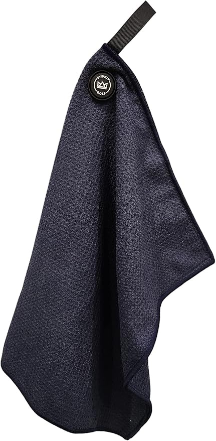 Dynasty Golf Magnetic Golf Towel, 17" x 12.5" Waffle Microfiber Golf Towel with Magnet for Ball and Club Cleaning, Quick Pickup During Play