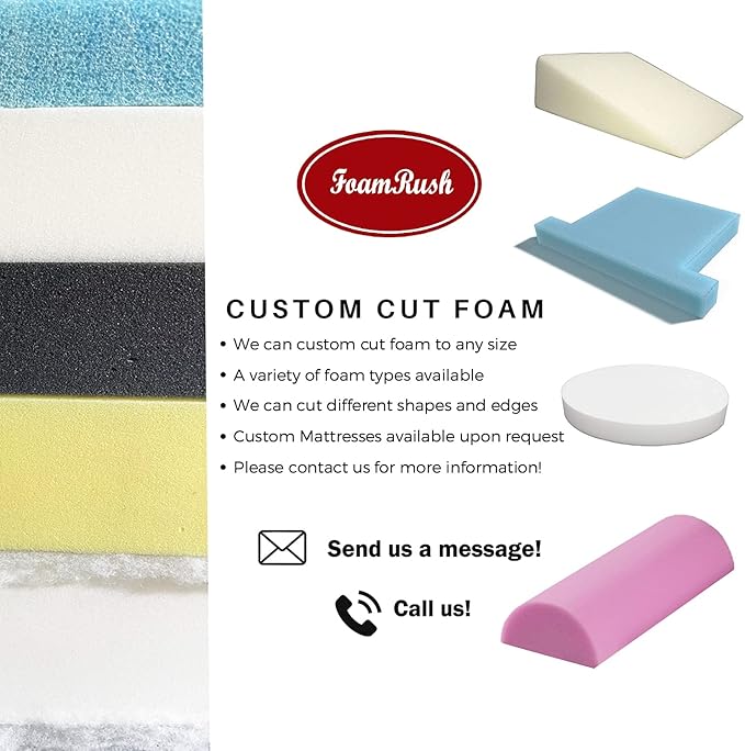 FoamRush 11" x 24" x 24" Water-Resistant Dry Fast Outdoor Upholstery Foam Sheet - Image 8