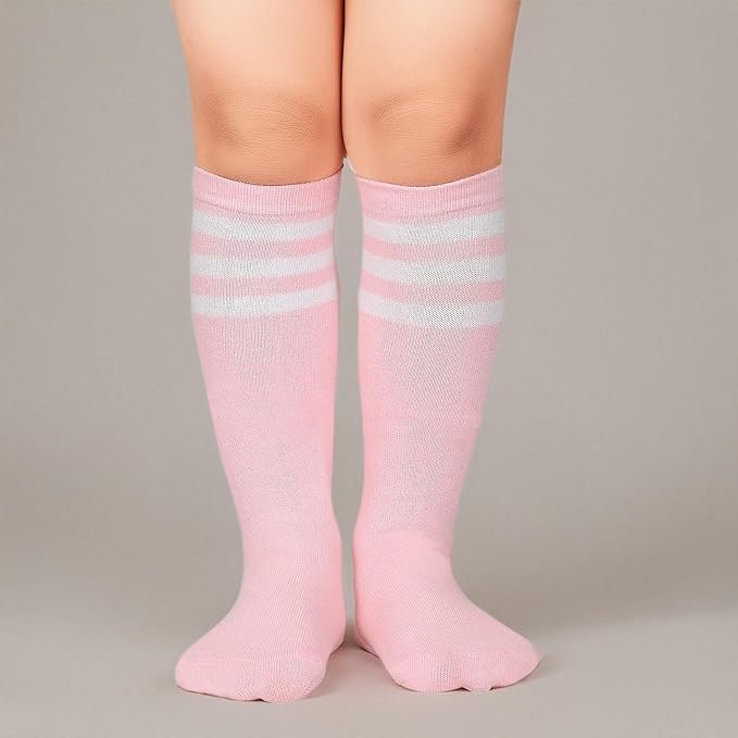 American Trends Kids Toddler Soccer Socks Youth Baseball Softball Football Socks Knee High Accessories for Girls
