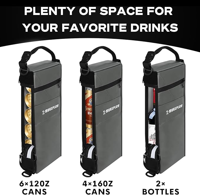 Golf Cooler Bag - 6 Can Insulated Beer Sleeve Soft Cooler,Golf Cart Accessories,Golf Club Bag Accessories