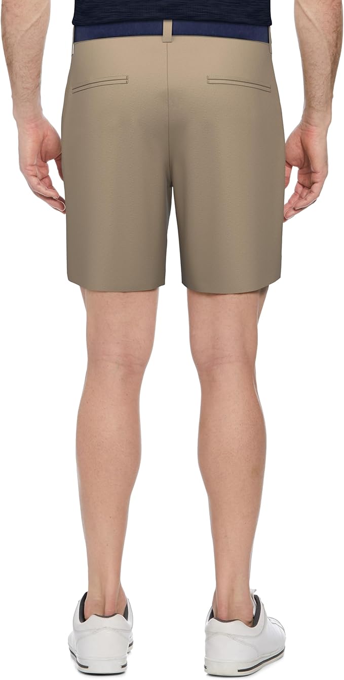PGA Tour Men's 8" Solid Performance Stretch Pull-on Golf Shorts with Stretch Waistband, Moisture-Wicking, Sun Protection
