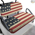 Suobstales Golf Cart Front and Rear Seat Cover Set for EZGO TXT RXV & Club Car DS 2 Passenger, Washable Bench Seat Covers Kit