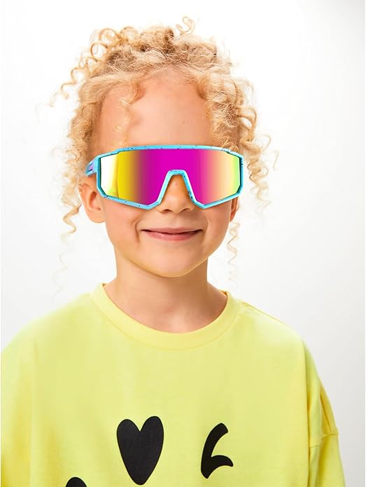 MVPTGRS Youth Baseball Sunglasses for Boys Girls Age 8-14 TR90 Frame Kids Sport Sunglasses for Softball Cycling Baseball Golf
