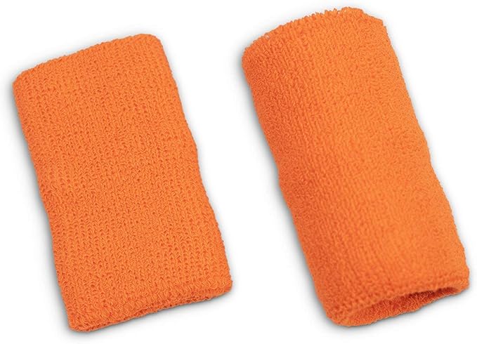 US Glove Sweat Bands for Wrists, Sports Wristbands for Men & Women, Athletic Hand Bands for Tennis, Gymnastics, Basketball, Volleyball, Baseball, Football or Gym Sport, 2-pc Cotton Arm Sweatbands 4.5"