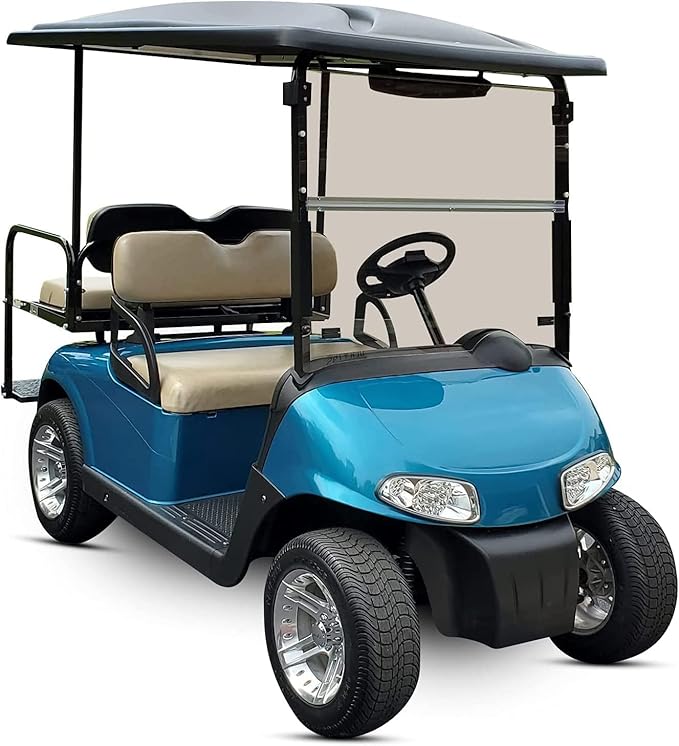 ECOTRIC Tinted Folding Windshield Compatible with 2008-Current EZGO RXV Golf Cart 37"W X 32.25"H