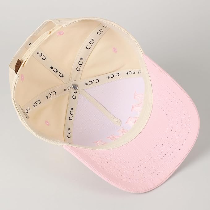 MIRMARU Two-Tone Vintage Canvas Trucker Hats for Men & Women, Adjustable Size Baseball Caps with Trendy Embroidered Design