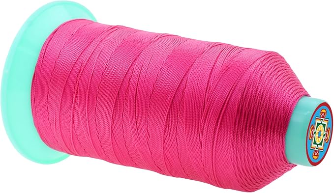 Mandala Crafts Bonded Nylon Thread Hot Pink Heavy Duty Sewing Threads - Image 2