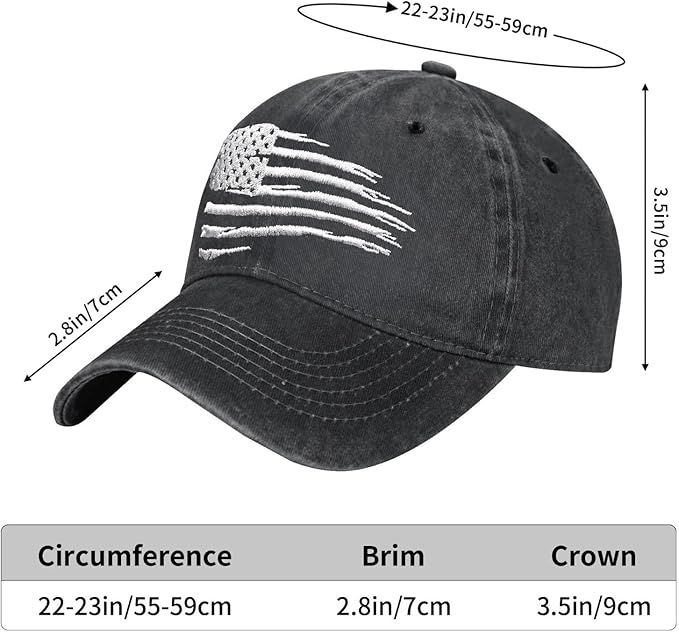 Embroidered Baseball Cap for Women Men Vintage Adjustable Washed Distressed Denim Baseball Hat