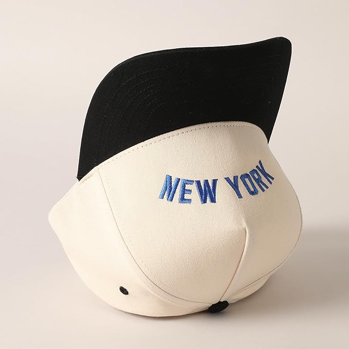 MIRMARU Two-Tone Vintage Canvas Trucker Hats for Men & Women, Adjustable Size Baseball Caps with Trendy Embroidered Design