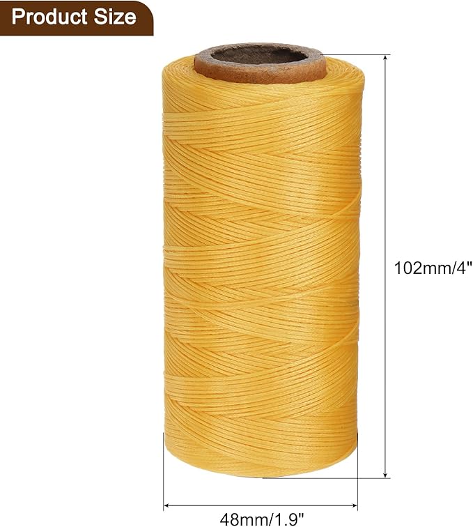 uxcell Leather Sewing Waxed Thread, 284 Yards / 260m 0.8mm 150D Flat Polyester - Image 6