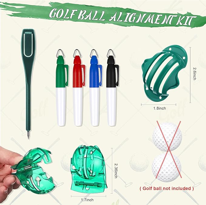 Syhood 21 Pcs Golf Accessories Kit Cleaning Kit Include Golf Brush, Towel, Groove Sharpener, Divot Repair Tool, Ball Alignment Portable Tool Gifts for Men or Women