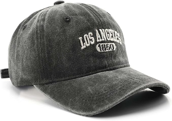 Los Angeles Hat Vintage Cotton Baseball Cap Unisex Dad Hat Sun Hat for Men and Women