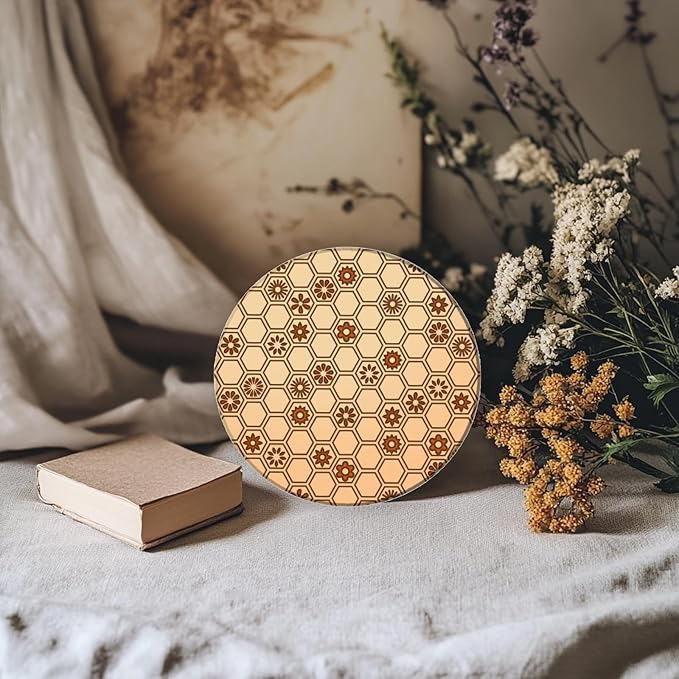 CHGCRAFT Honeycomb Pattern Polymer Clay Texture Sheet Flowers and Hexagonal - Image 8