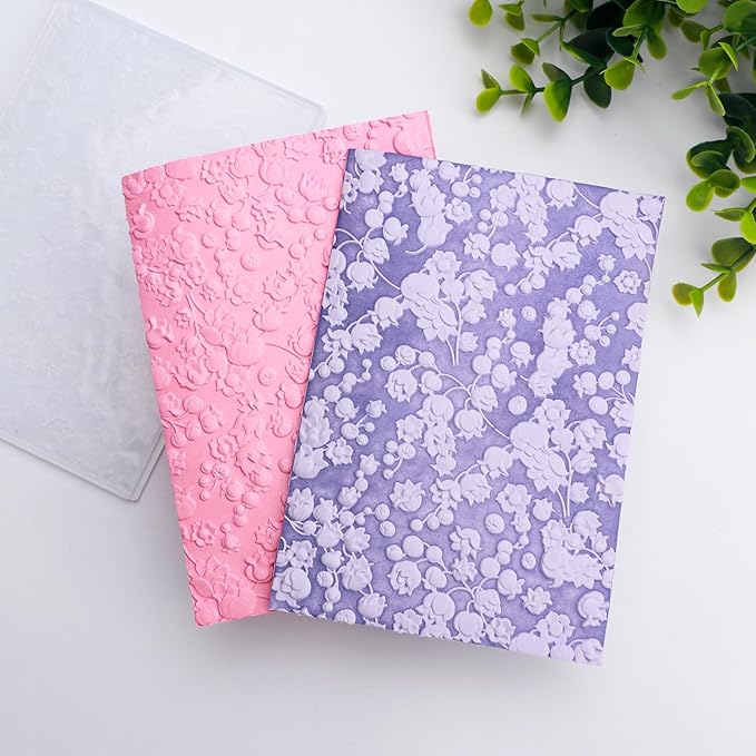 BAOFALI 3D Embossing Folder for Card Making, Beautiful Flower Plastic Texture - Image 7