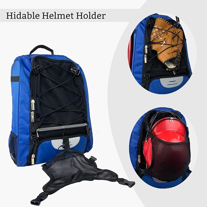 Baseball Backpack for Adult and Youth,Large Capacity Bat Bag,For all bats and equipment,T-Ball & Softball Equipment & Gear, Large Main Compartment for Helmet & accessories