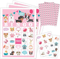 Puppy Dog Party Bingo Game Cards, Animal Themed Bingo Card by mermermu
