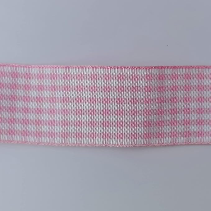 Pink and White Gingham Ribbon - Image 9