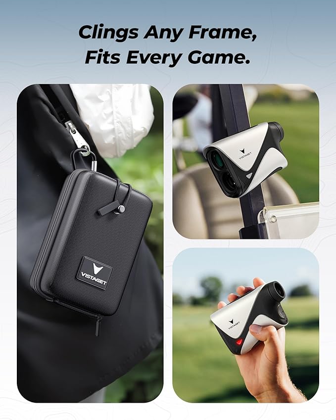 Golf Range Finder 1200 Yards, 7X Magnification, TriMeasure, Rangefinder with Slope On/Off, Flag Lock Vibration, Range Finder Golf Magnetic, USB-C Rechargeable