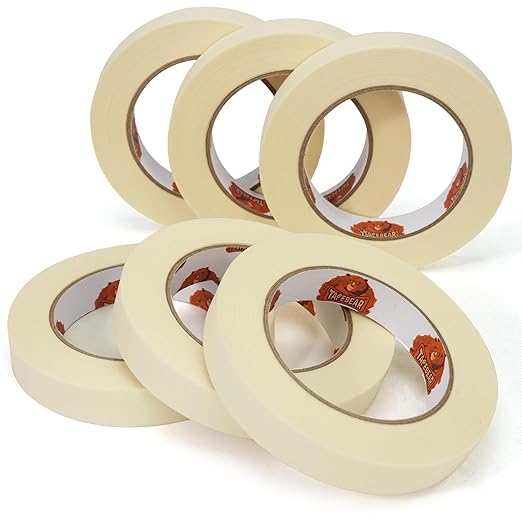 TAPEBEAR General Purpose Masking Tape 0.75 Inches x 60 Yards, DIY Arts Crafts by TAPEBEAR