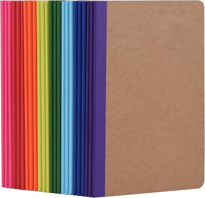 ZCZN Composition Notebooks Bulk, A5 Kraft Cover Lined Journals by ZCZN