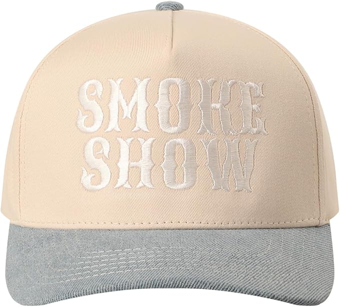 MIRMARU Two-Tone Vintage Canvas Trucker Hats for Men & Women, Adjustable Size Baseball Caps with Trendy Embroidered Design