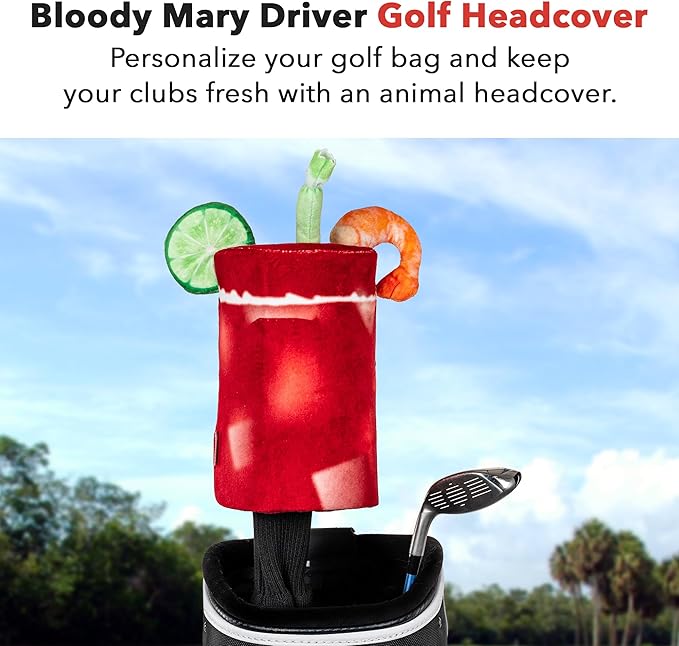 Daphne's Taco Golf Headcover - Fits Up to 460cc Driver - Yellow, Floral Pattern - Plush Material - Golf