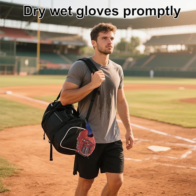 Adjustable Baseball Glove Clip, Adjustable Baseball Glove Holder for Bag with Hanging Loops Sports Training Gear Organization Clip Bag Tool for Drying Charms Team Gifts