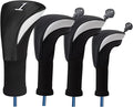 Wood Headcover Golf Club Covers Driver Headcovers Nylon Head Covers Designed to Fit All Woods - 3/4/5/6 Pack/Set Golf Accessories Suitable for Men and Women