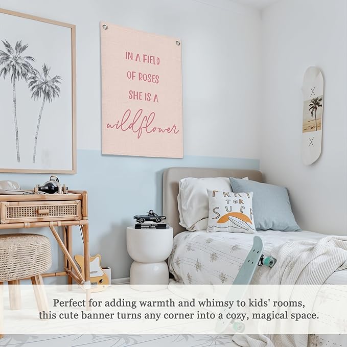 Nursery Decor, Girls Room Decor, In a Field Full of Roses She Is a Wildflower - Image 4