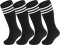 American Trends 2 Pairs Baseball Soccer Socks Youth Boy Girl Kids Toddler Softball Football Tball Socks Knee High Accessories