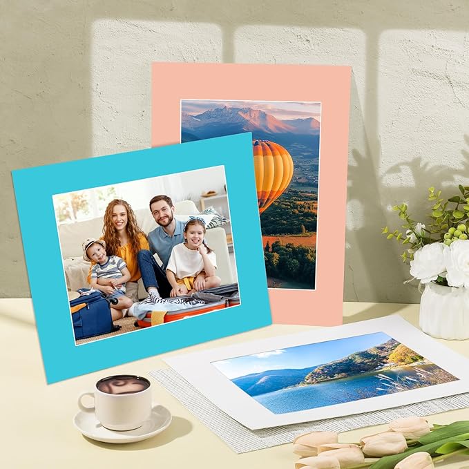 15 Pack 12x16 Picture Mats, Mixed Colors Frame Mattes - Image 7