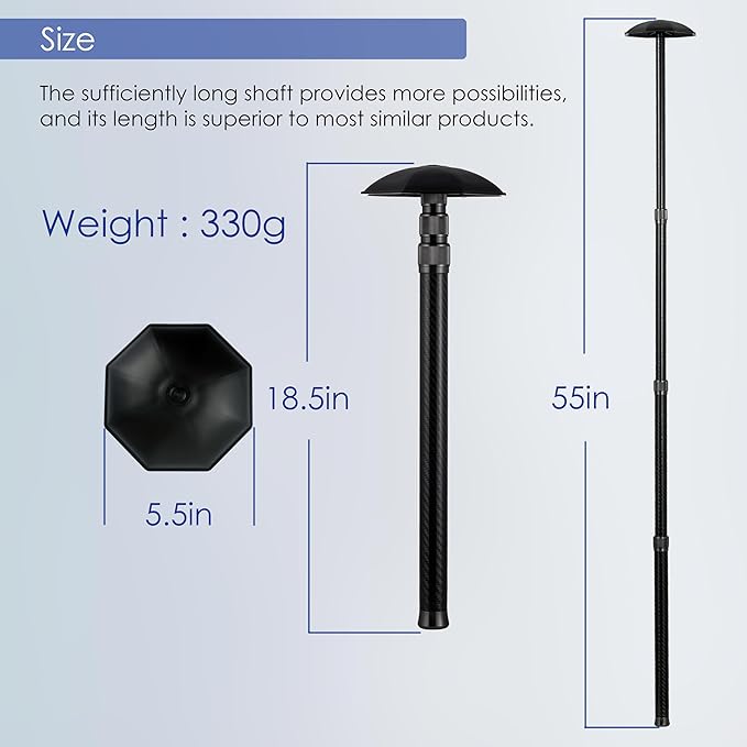 Carbon Fiber Golf Travel Bag Support Rod - Thick Anti-Impact Cover and Lightweight Travel Golf Bag Support Pole, Golf Club Travel Protection Kit