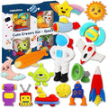 Erasers Set for Kids, Space Astronaut Pencil Eraser Bulk for Kids, Take Apart by Halobios