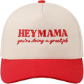 MIRMARU Two-Tone Vintage Canvas Trucker Hats for Men & Women, Adjustable Size Baseball Caps with Trendy Embroidered Design