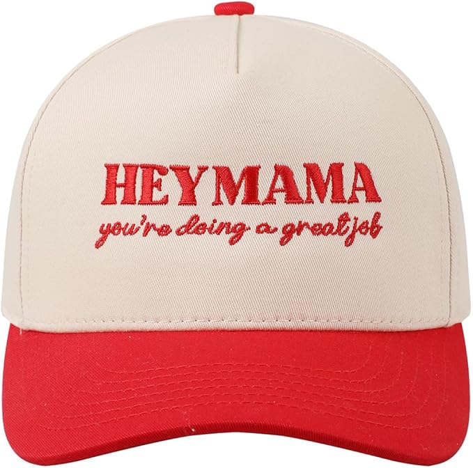 MIRMARU Two-Tone Vintage Canvas Trucker Hats for Men & Women, Adjustable Size Baseball Caps with Trendy Embroidered Design