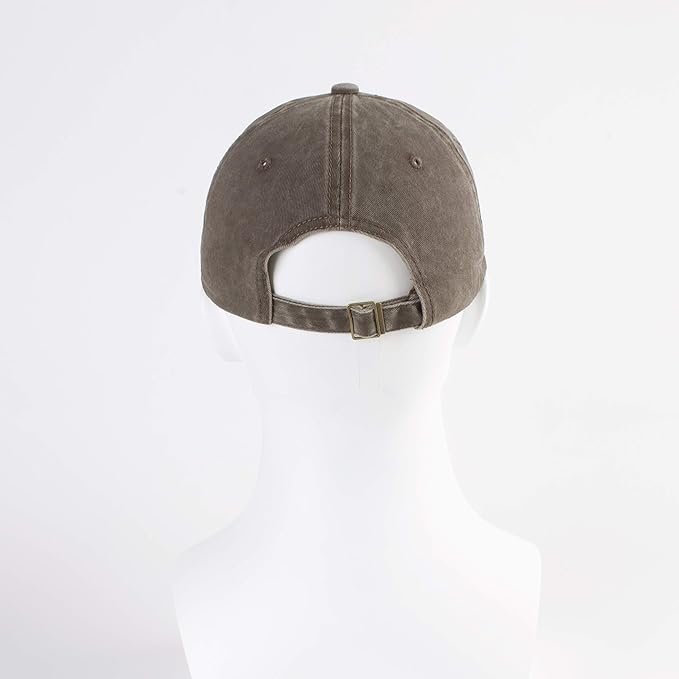LANGZHEN Unisex Baseball Cap 100% Cotton Fits Men Women Washed Denim Adjustable Dad Hat