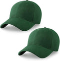 2-Pack Classic Structured Baseball Cap Adjustable Snapback Multipack Ball Caps for Custom Embroidery Running Workouts Outdoor