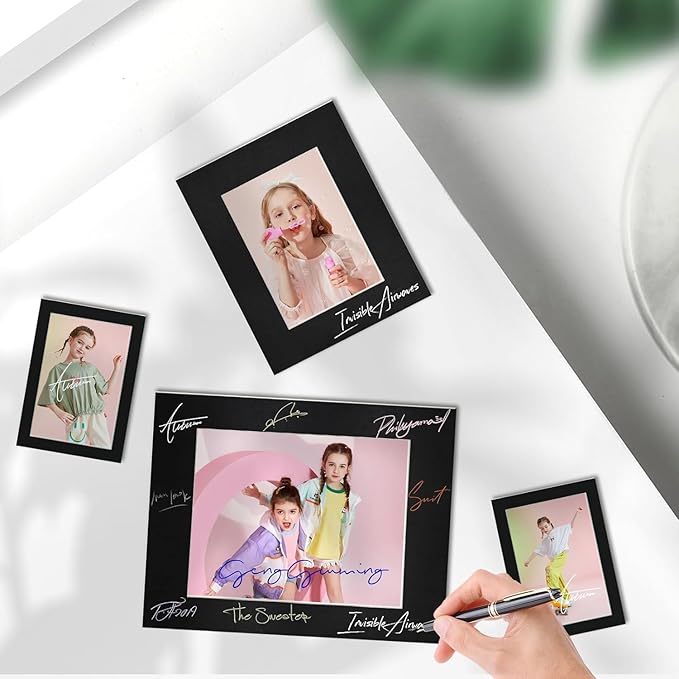 Egofine 8x10 Black Picture Mats Pack of 11, Frame Mattes - Image 3