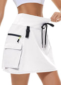 MIVEI Skorts for Woman - Hiking Cargo Skorts with Zipper Pockets, High Waisted Quick Dry Golf Workout, Dressy Casual