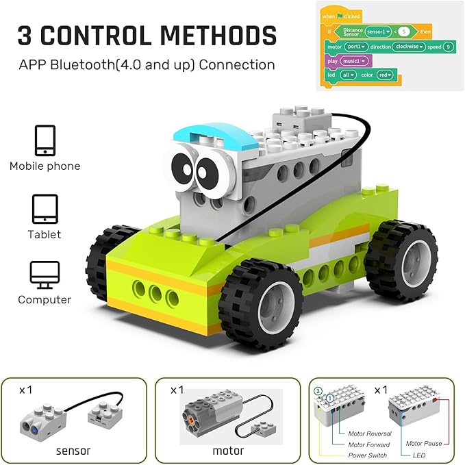 makerzoid Coding Robot Toy for Kids 6+, 100+ in 1 APP Control Robots Building - Image 4