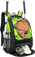 DAFISKY Baseball Bag Softball Backpack - Youth Adult T Ball Bat Equipment Bag with Bat Helmet Holders, Shoe Compartment
