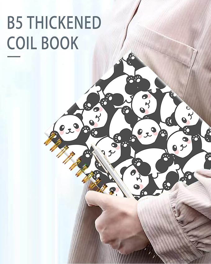 iampanda Spiral Journal Notebook, Cute Strong Twin-Wire Binding - Image 4